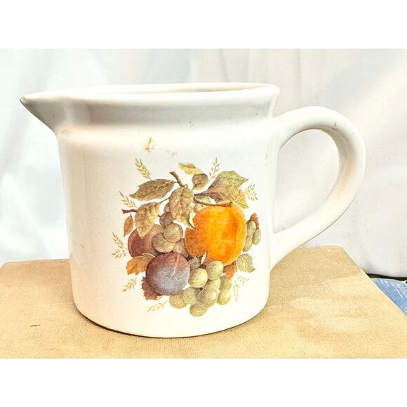 Fruit Decorated Small Pitcher, Creamer , Juice Pitcher - Picture 1 of 9